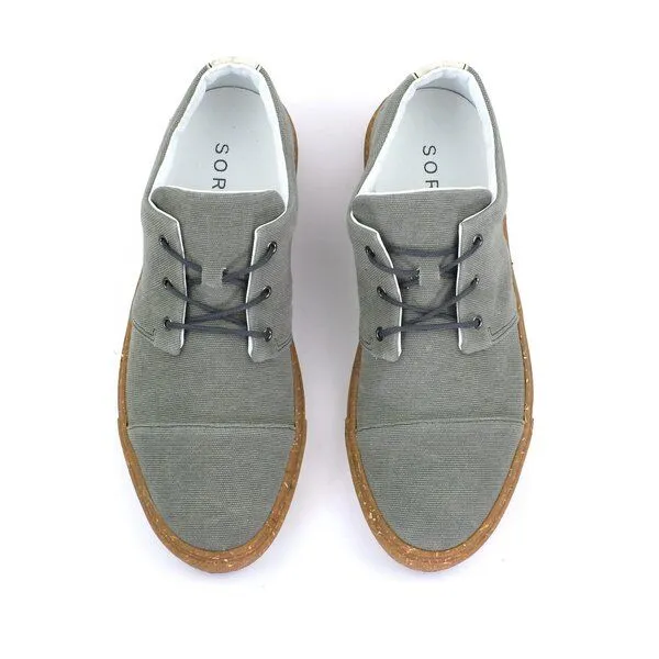 SORBAS SORBAS '58 recycelte Stoff-Sneaker, Grau, – Produktbild 3 von 4