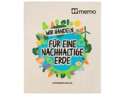 Memo memo Schwammtuch 'Wir handeln für eine nachhaltige Erde' – Produktbild 1 von 1