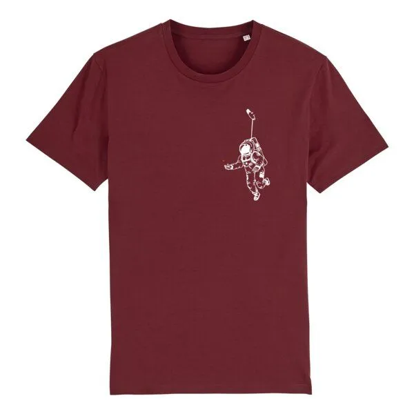 Spangeltangel Spangeltangel Herrenshirt "Kosmonaut", T-Shirt, Bio-Baumwolle, Astronaut, Stern,, Rot, – Produktbild 1 von 1