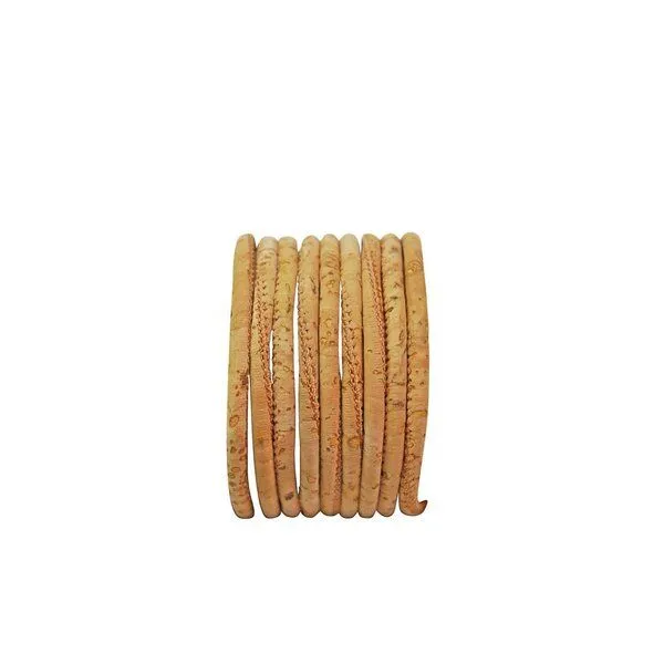 Kork-Deko Kork-Deko Band aus Kork-Stoff | rund 3 mm naturfarben | Korkschnur zum Basteln, Nähen, DIY – Produktbild 1 von 4