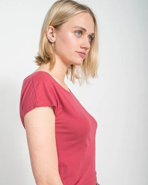 Alma & Lovis Alma & Lovis T-Shirt aus Bio-Baumwolle | Short Pure, Rot, – Produktbild 2 von 3