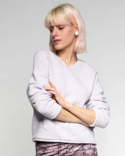 Alma & Lovis Alma & Lovis Kuscheliger Teddy-Sweater aus Organic Cotton | Teddy V-Neck – Produktbild 1 von 1