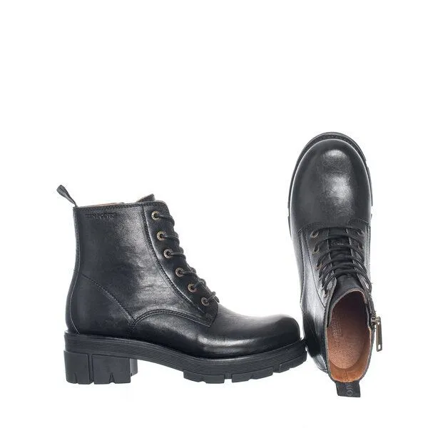 Ten Points Ten Points Leder-Schnürboots mit dicker Sohle, Cecilia, Schwarz, – Produktbild 2 von 2