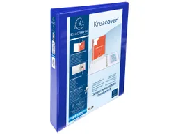 Exacompta 10 Exacompta Ringbücher "Kreacover", DIN A4 Maxi, 4 Ringe 30 mm, RB 47 mm, 2 Taschen, blau – Produktbild 1 von 1