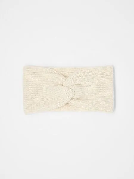 LANIUS LANIUS Stirnband aus Bio-Schurwolle und Bio-Baumwolle, Off white, – Produktbild 2 von 3