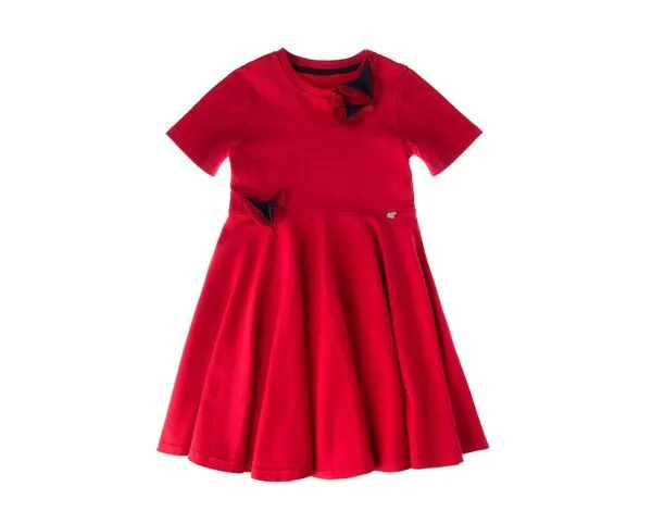 Marraine Kids Marraine Kids T-Shirtkleid mit Tellerrock aus Bio Baumwolle "ORIGAMI", Rot, – Produktbild 4 von 4