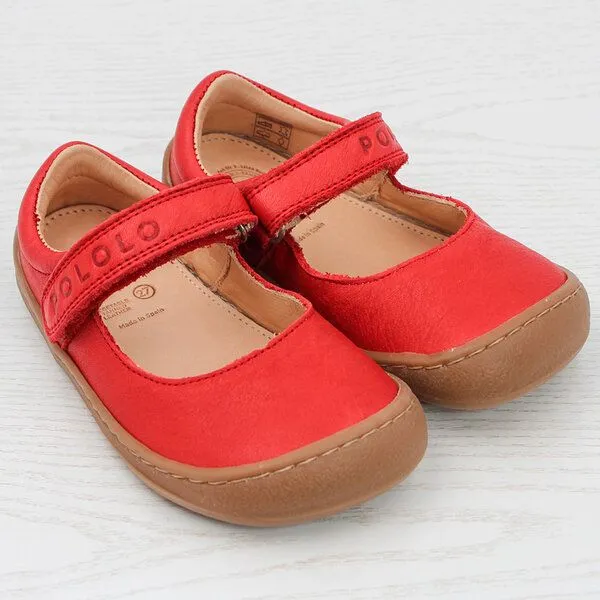 Pololo Pololo Barfußballerina aus pflanzlich gegerbtem Leder, unisex, Rot, – Produktbild 1 von 4