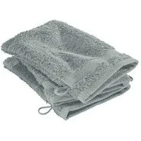 hessnatur hessnatur Waschhandschuh im 3er-Pack aus reiner Bio-Baumwolle, Salbei, – Produktbild 2 von 3