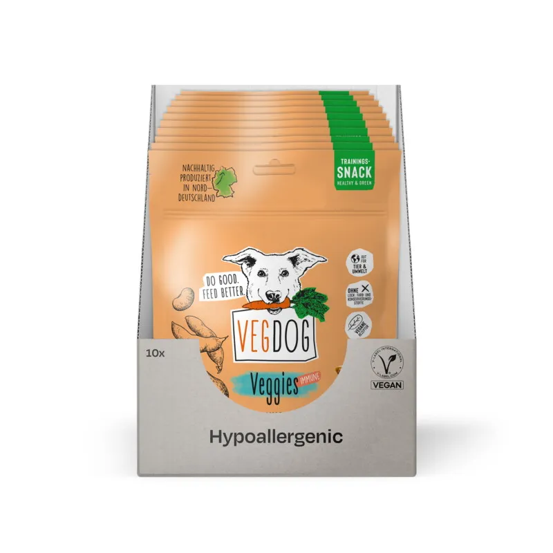 VEGDOG VEGDOG Snack Veggies immune 10x125g – Produktbild 1 von 2