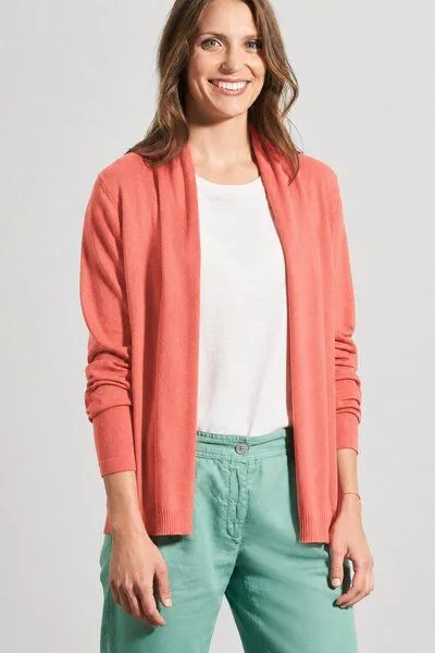 HempAge HempAge Sommerliche Strickjacke Hanf/Biobaumwolle, Peach (orange), – Produktbild 2 von 4