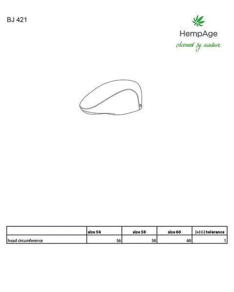 HempAge HempAge Cord Schiebermütze Hanf/Biobaumwolle, Dijon (gelb), – Produktbild 3 von 3