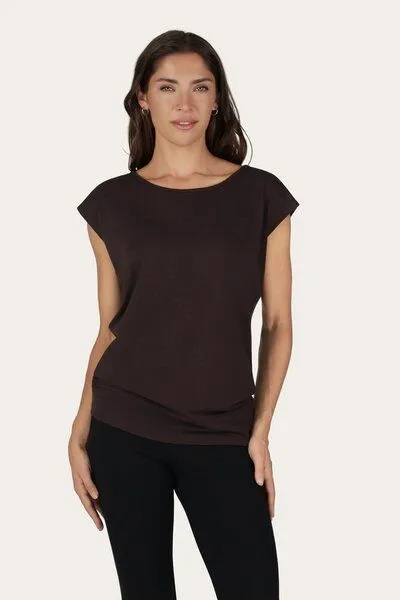 Urban Goddess Urban Goddess Lockeres Asana-Yoga-Shirt, Coffee (braun), – Produktbild 1 von 5