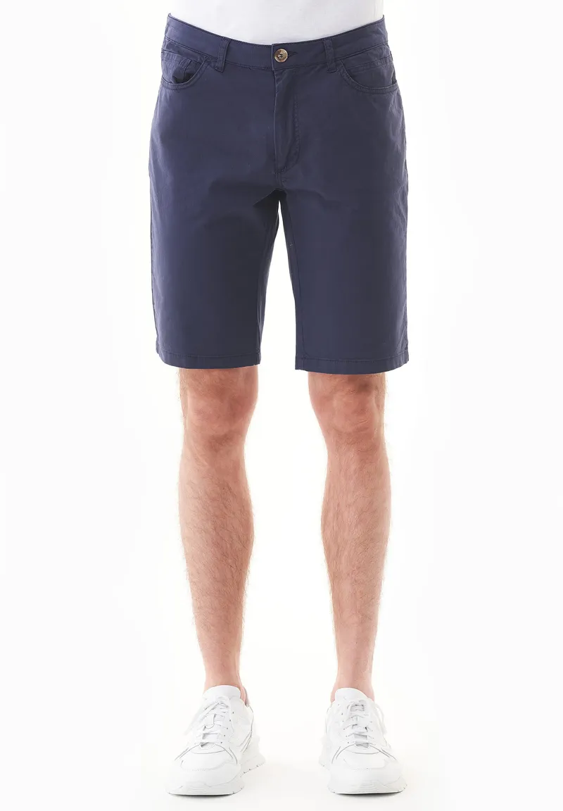 ORGANICATION ORGANICATION Herren vegan Regular-Fit Shorts Aus Bio-Baumwolle, Dunkelblau, – Produktbild 1 von 2