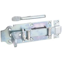 Alberts ALBERTS Stalltür-Rollen-Schlossriegel, m.fl.Griff, gerade, m.Schlaufe, disp., Platte200x80mm – Produktbild 1 von 1