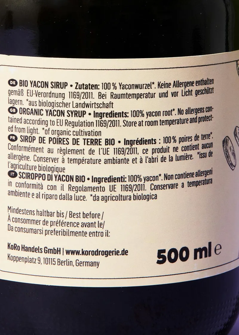 KoRo Bio Yaconsirup 500 ml – Produktbild 4 von 5