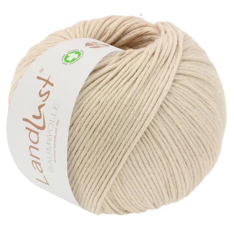 Lana Grossa Lana Grossa Landlust Baumwolle GOTS Häkelwolle, 115 m, Beige, – Produktbild 1 von 1