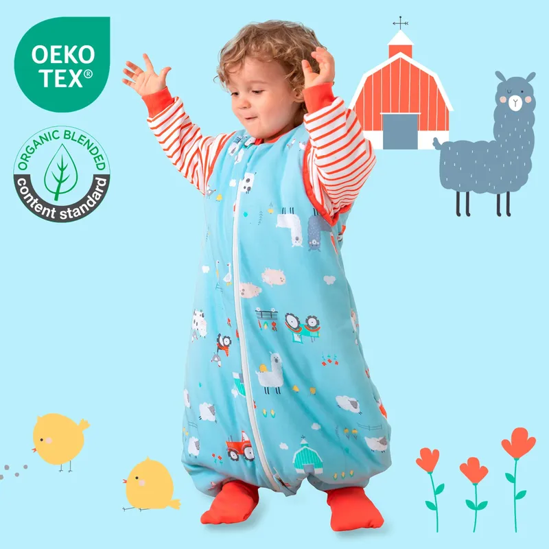 schlummersack Schlummersack Schlafsack mit Füßen 2.5 Tog, Blau, – Produktbild 4 von 5
