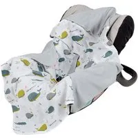 Mama Poppins Germany Mama Poppins Germany Einschlagdecke aus 100% Bio-Baumwolle 90x90 cm, Grau, – Produktbild 1 von 1