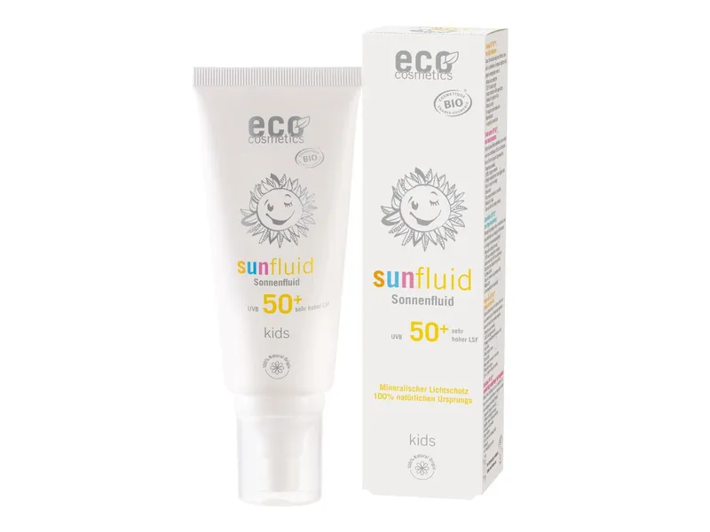 eco cosmetics Kids ECO Sonnenfluid LSF 50+ 100 ml – Produktbild 1 von 1