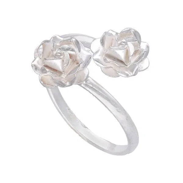 pakilia pakilia Silber Ring Mini Rosenblüte Fair-Trade und handmade, Silver, – Produktbild 6 von 7