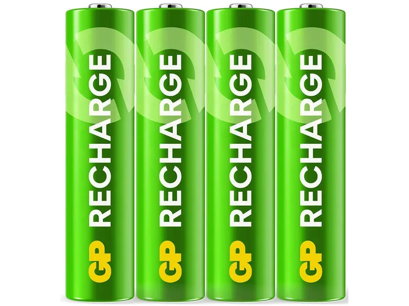 GP Battery 4er-Pack GP Battery wiederaufladbarer Akku "Recharge" NiMH, AAA, 1,2 V, 850 mAh – Produktbild 2 von 2