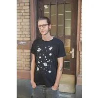 päfjes päfjes Lost in Space - Fair Wear Bio Männer T-Shirt - Black – Produktbild 1 von 1
