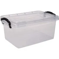 Aufbewahrungsbox "SOFIA" mit Deckel und Tragegriffen, transparent, 13,7 l – Produktbild 1 von 1