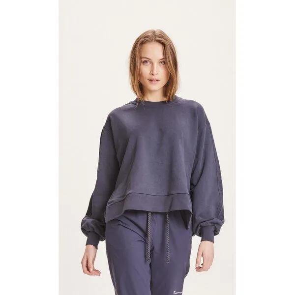KnowledgeCotton Apparel KnowledgeCotton Apparel A-Shape Pullover NUANCE BY NATURE aus Bio-Baumwolle, Orange (autumn leaf), – Produktbild 2 von 3
