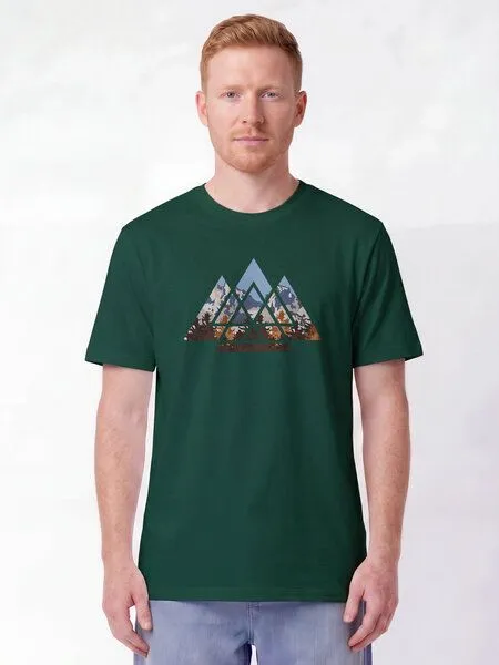 watapparel watapparel T-Shirt Unisex Geometric Landscape, Glazed green, – Produktbild 2 von 2