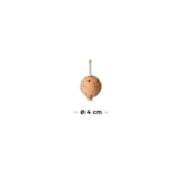 Kork-Deko Kork-Deko Naturkork-Kugel als Vogel-Schaukel | ⌀ = 4 cm | Vogel-Spielzeug – Produktbild 4 von 8