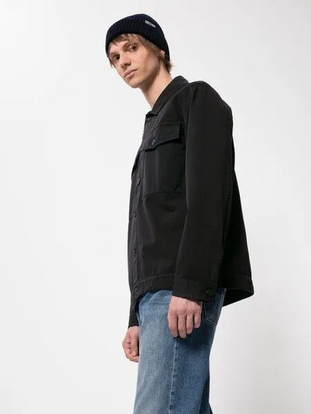 Nudie Jeans Nudie Jeans - Utility Overshirt Colin, Schwarz (black), – Produktbild 3 von 4