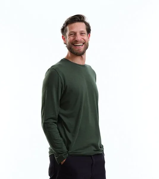 Gary Mash GARY MASH Herren Langarmshirt Scott aus TENCEL Lyocell Mix, Grün, – Produktbild 2 von 4