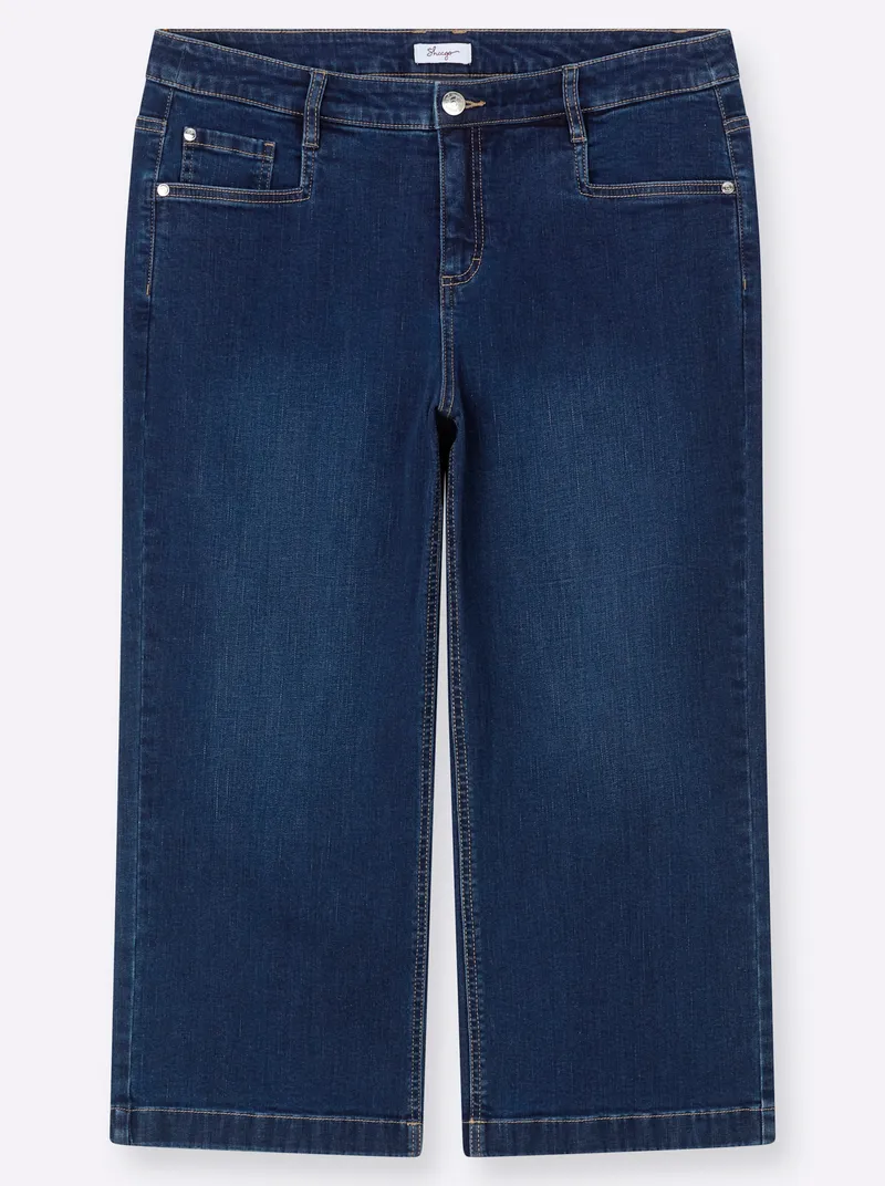 sheego 7/8-Jeans blue-stone-washed, Blue-stone-washed, – Produktbild 1 von 2