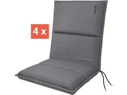 Doppler doppler Auflage "CITY" für Niederlehner, 4er-Pack, 100x48x6 cm, Polyester, dunkelgrau – Produktbild 1 von 1