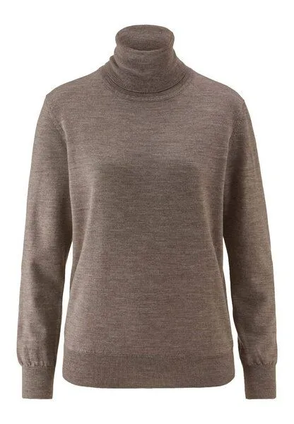 hessnatur hessnatur Rollkragenpullover Relaxed aus reiner Bio-Merinowolle, Dunkles mauve, – Produktbild 3 von 4