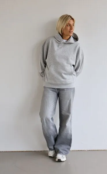 Kultgut Kultgut Weich & Kuschelig- Biofair- Goodness Oversize-Hoodie / Marie, Moongrey, – Produktbild 2 von 4