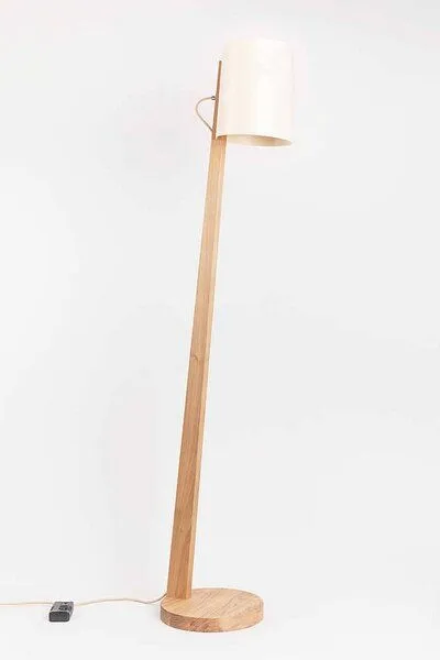 ALMUT von Wildheim ALMUT von Wildheim Dimmbare Stehleuchte aus Eiche Lampenschirm aus Naturmaterialien, Ahorn (blassgelb), – Produktbild 1 von 4
