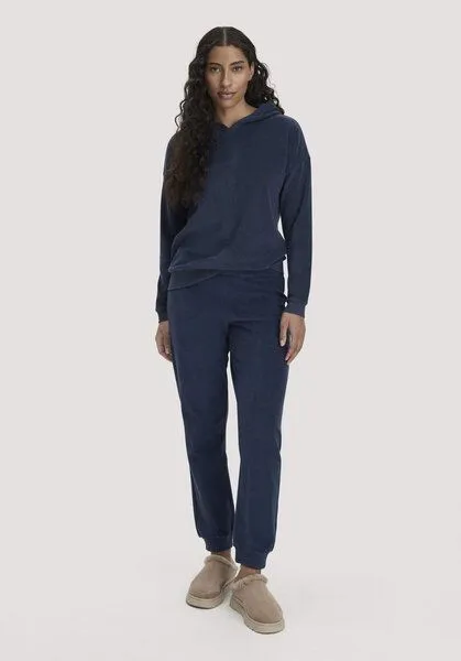 hessnatur hessnatur Frottee Loungehose Pure Cotton aus reiner Bio-Baumwolle, Mitternachtsblau, – Produktbild 1 von 3