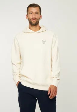recolution Herren Hoodie aus Bio-Baumwolle (recycled) Mix - OLIVE SMILEY - recolution – Produktbild 1 von 1