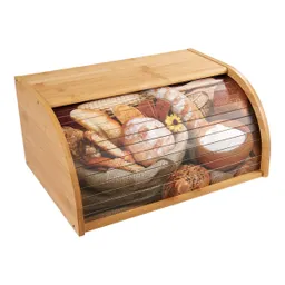 MODERNE HAUSFRAU MODERNE HAUSFRAU Bambus-Rollbrotkasten mit Motiv – Produktbild 1 von 1