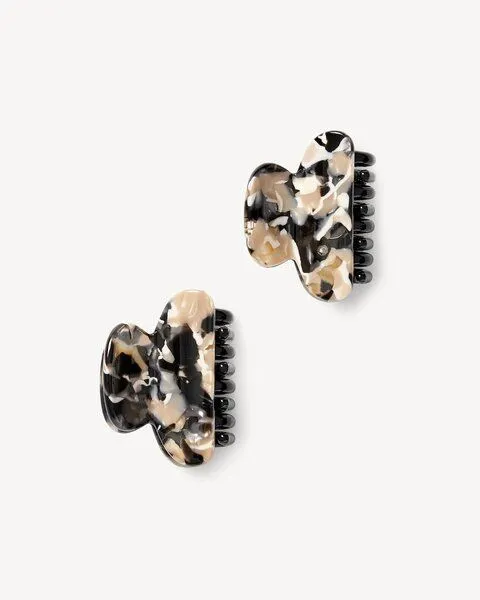 JAN N JUNE JAN N JUNE MACHETE Haarklammer MINI HEIRLOOM aus Acetat, Abalone (schwarz-beige), – Produktbild 4 von 4