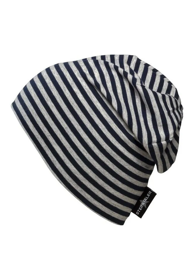Sterntaler Sterntaler Beanie OCS Beanie (1-St) Kindermütze aus weichem Jersey mit Streifen, Blau, – Produktbild 3 von 5
