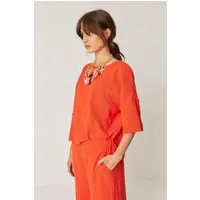 SKFK SKFK Damen vegan Bluse Maitia Rot – Produktbild 1 von 1