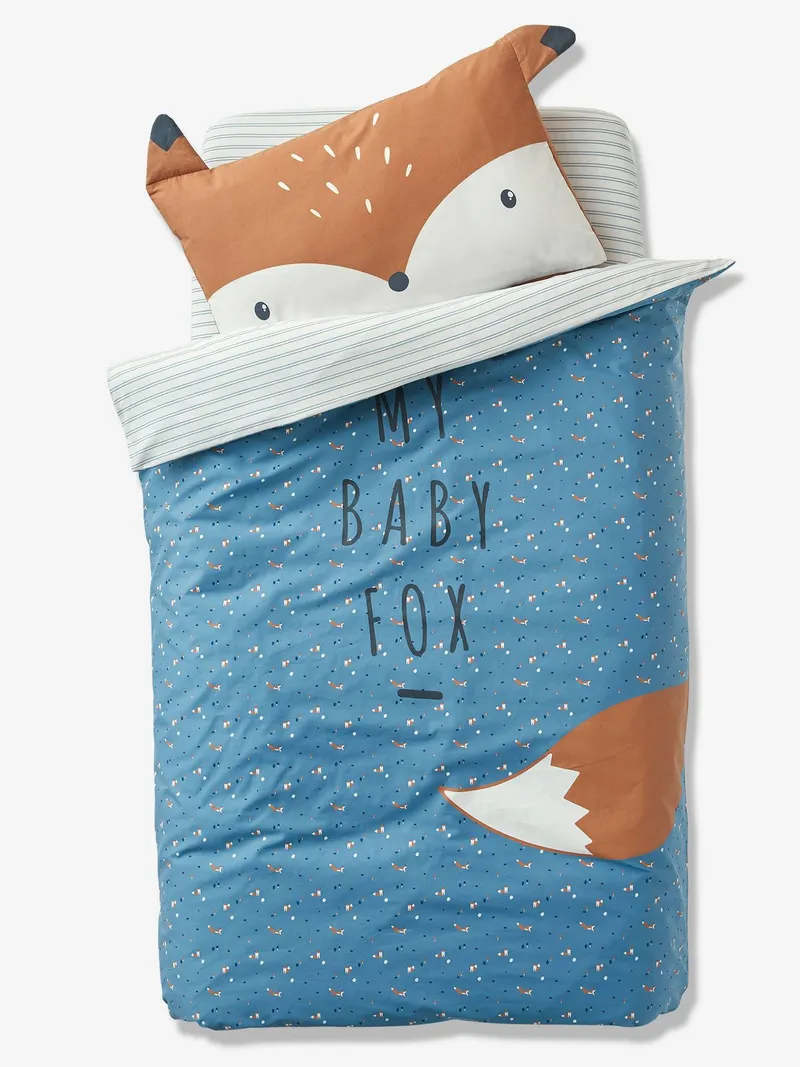 Vertbaudet Baby Kissenbezug BABY FOX, Hellbraun, – Produktbild 2 von 4
