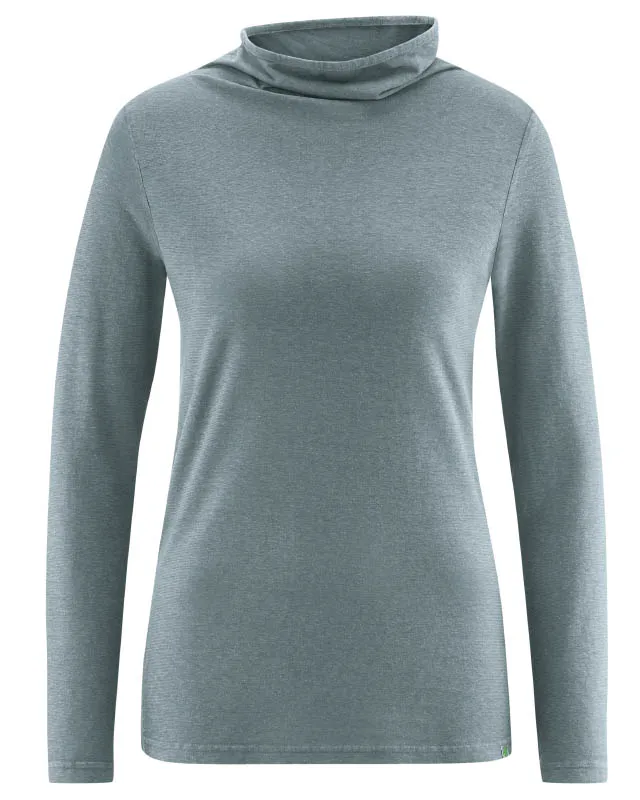 HempAge Hempage Damen vegan Langarmshirt Titanium, Grau, – Produktbild 2 von 2