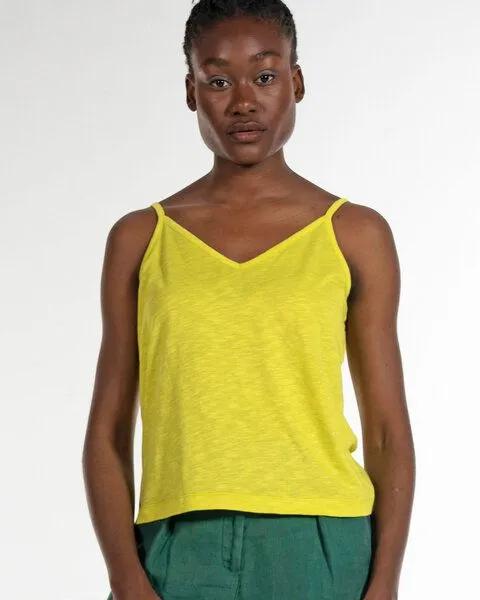 Alma & Lovis Alma & Lovis Luftiges Top aus leichter Bio-Baumwolle / EcoVero | Flame Top, Lemon (gelb), – Produktbild 1 von 4