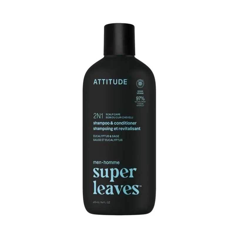 Attitude Shampoo 2 in 1 Attitude Super Leaves Eucalyptus & Sage, Bleu, – Produktbild 1 von 1