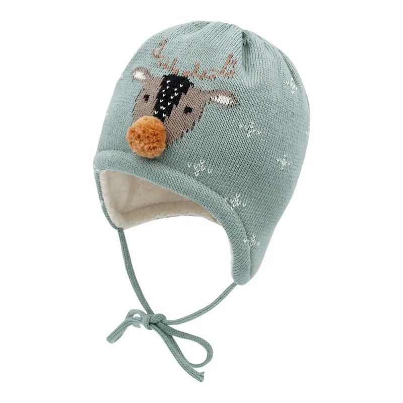 Maximo Maximo Winter-Strickmütze Rentier, Tuerkis, – Produktbild 1 von 1