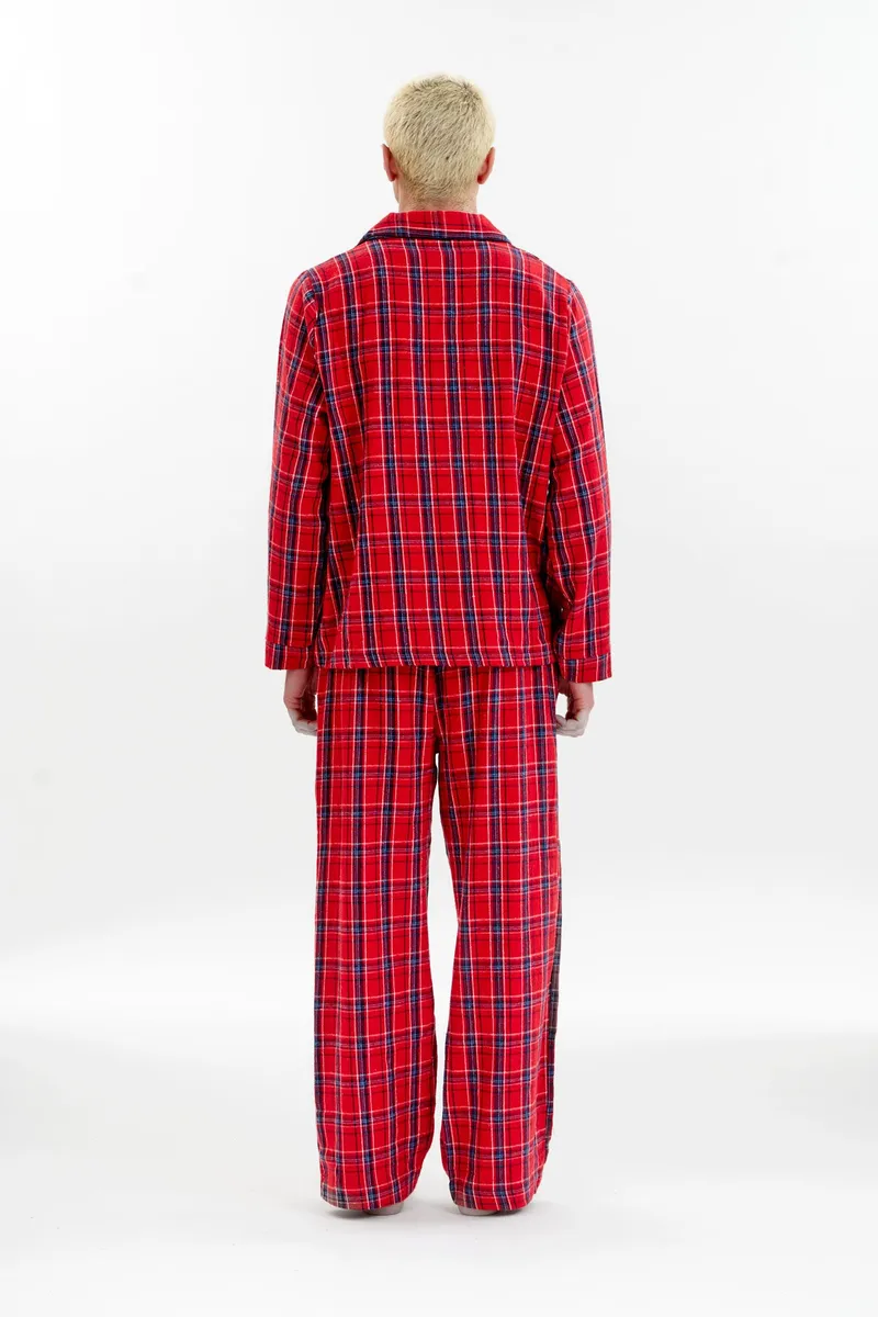 KOMODO KOMODO Herren vegan Pyjama Set Jim Jam Rot, Rot, – Produktbild 2 von 2