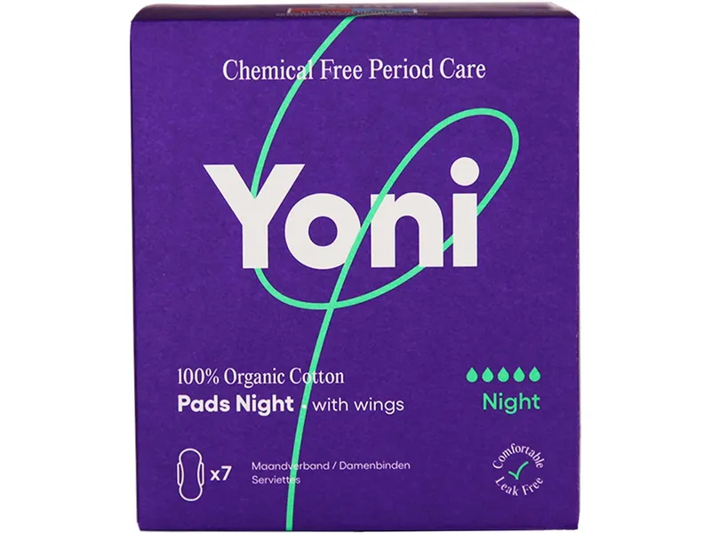 Yoni Yoni Maxi-Binde Night mit Flügeln - 100 % Bio-Baumwolle – Produktbild 1 von 5